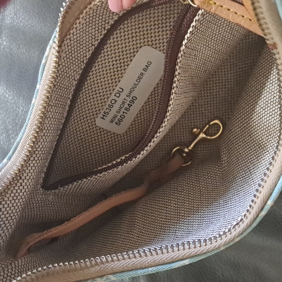 Dooney & Bourke Blue and White Monogram Shoulder Bag - Picture 3 of 3